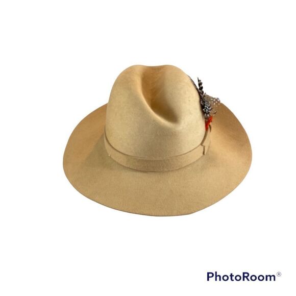 Vintage Adolfo II Fedora Style Wool Hat with Feathers and Hat Band - Picture 5 of 13
